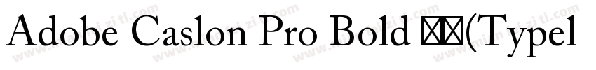 Adobe Caslon Pro Bold 租体(Typel)西方字体转换